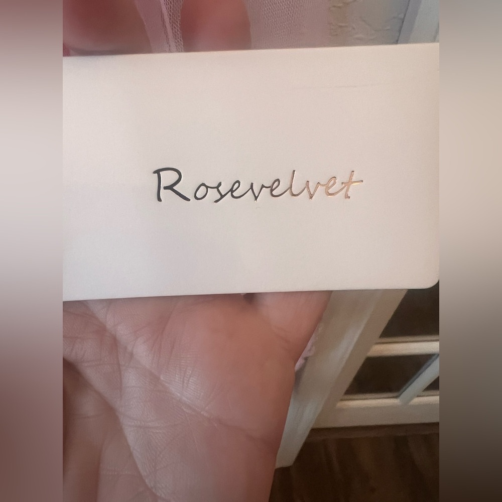 Rosevelvet Pink Floral Tulle Ruffle Mini Dress | Cottagecore NWT- M - Picture 7 of 9